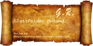 Glattfelder Roland névjegykártya